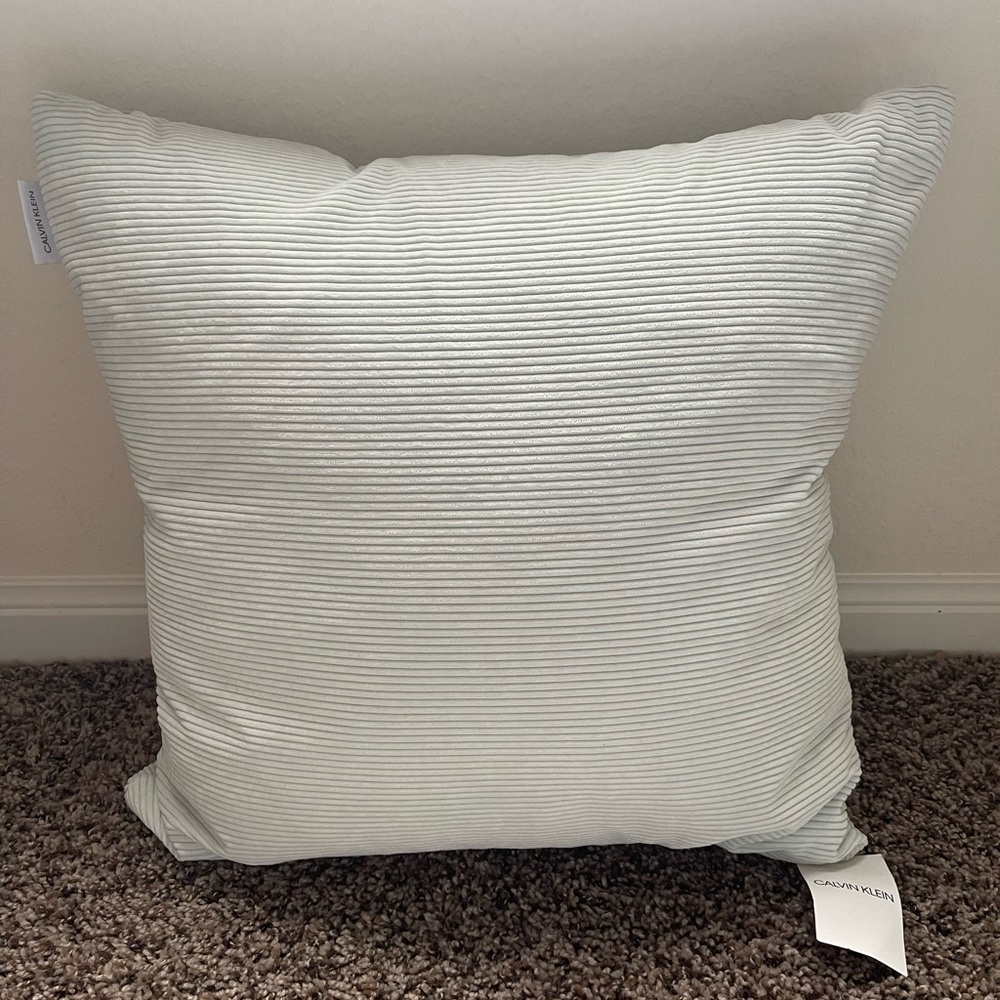 Calvin Klein Corduroy Accent Throw Pillow - Light Blue